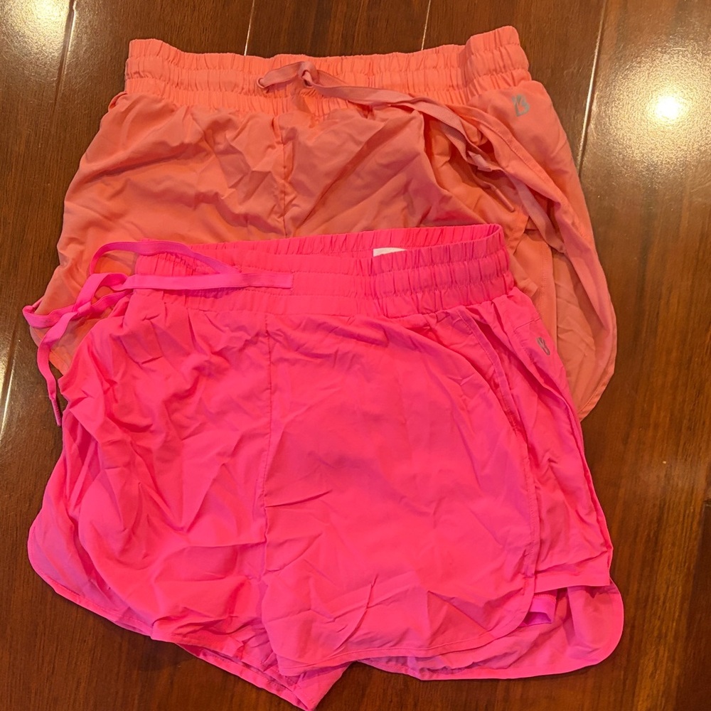 BuffBunny Vibrant Pink and Orange Athletic Shorts